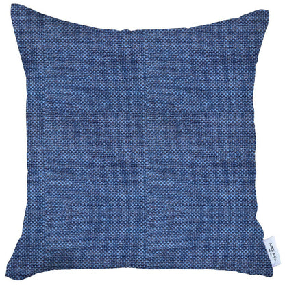 Blue Modern Textured Throw Pillow