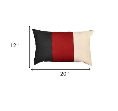 12" X 20" Multicolor Throw Pillow