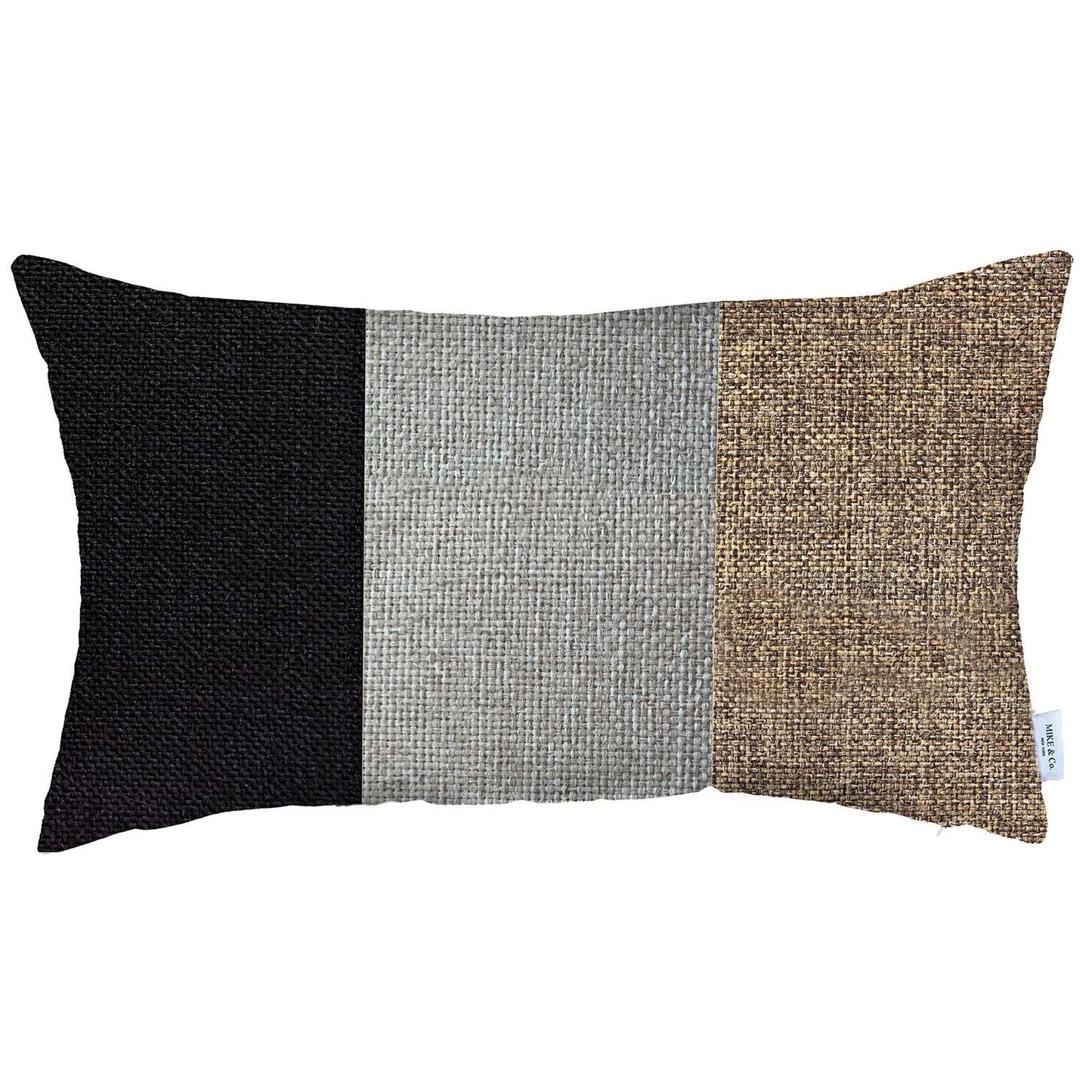 Brown Tripartite Lumbar Throw Pillow