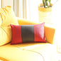 Red and Black Midsection Lumbar Throw Pillow