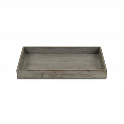 19" Gray Minimalist Wooden Tray