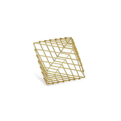 8" Gold Cast Iron Modern Abstract Tabletop Sculpture