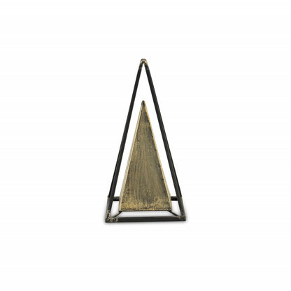 Narrow Metal Triangular Decorative Sculpture