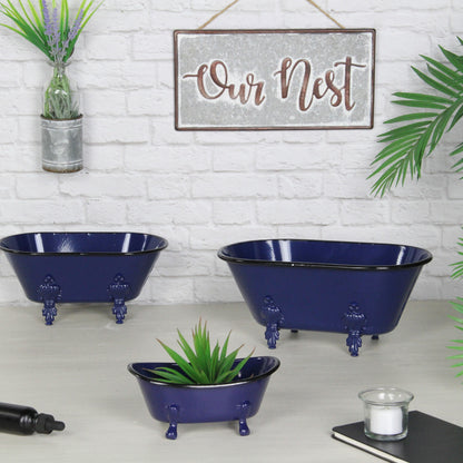 Royal Blue Bathtub Decorative Sculpture