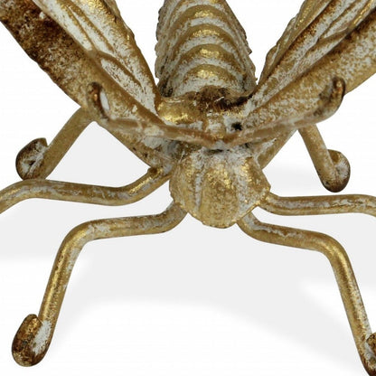 Gold Cast Iron Butterfly Decorative Sculpture