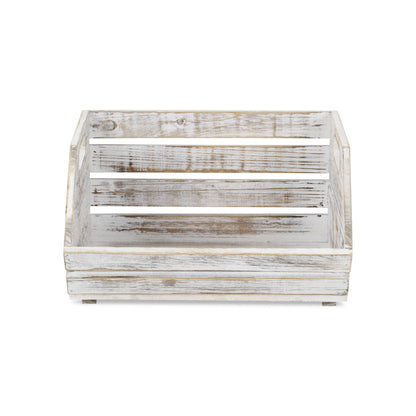 Distressed Gray Wooden Storage Box