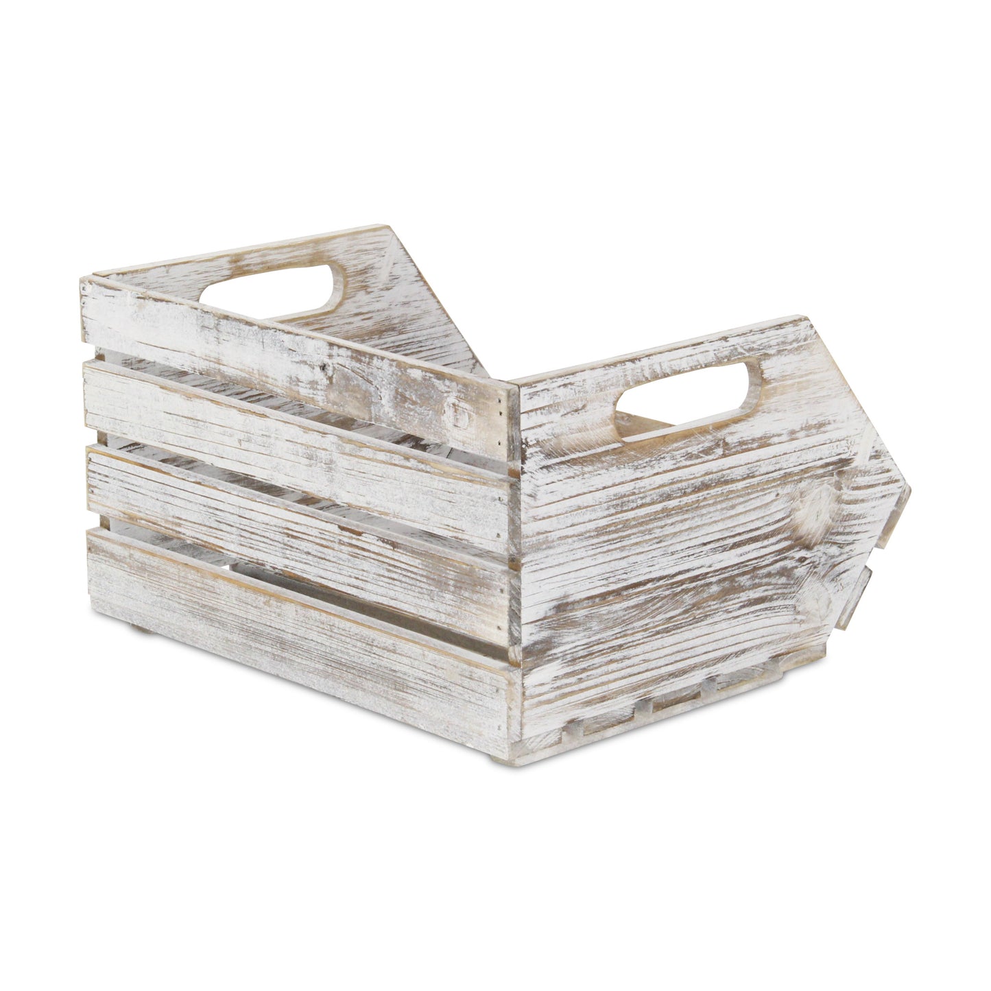 Distressed Gray Wooden Storage Box