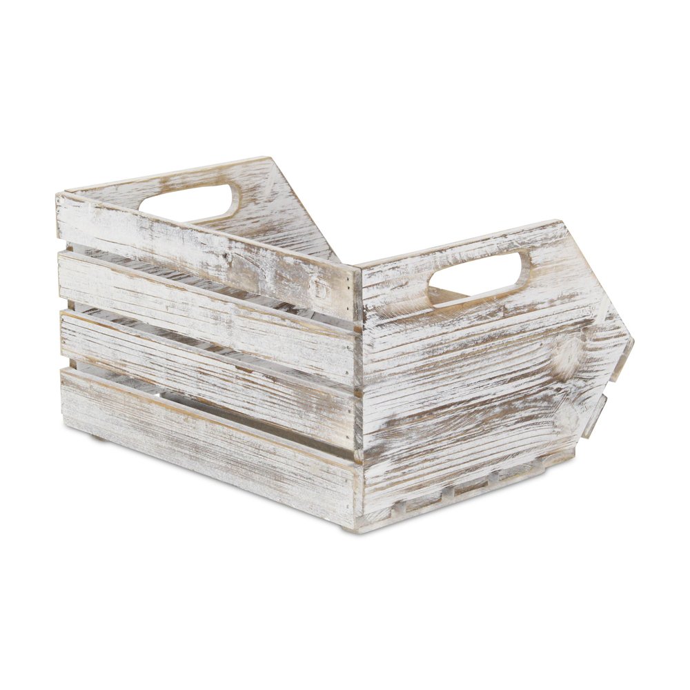 13" Gray Solid Wood Desk Organizer