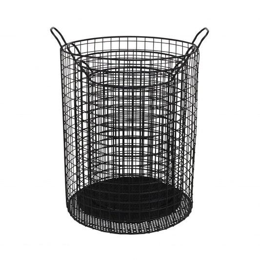 Set of Three Black Metal Basket