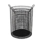 Set of Three Black Metal Basket