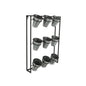 24" X 18" Black And Silver Metal Rectangular Wall Planter