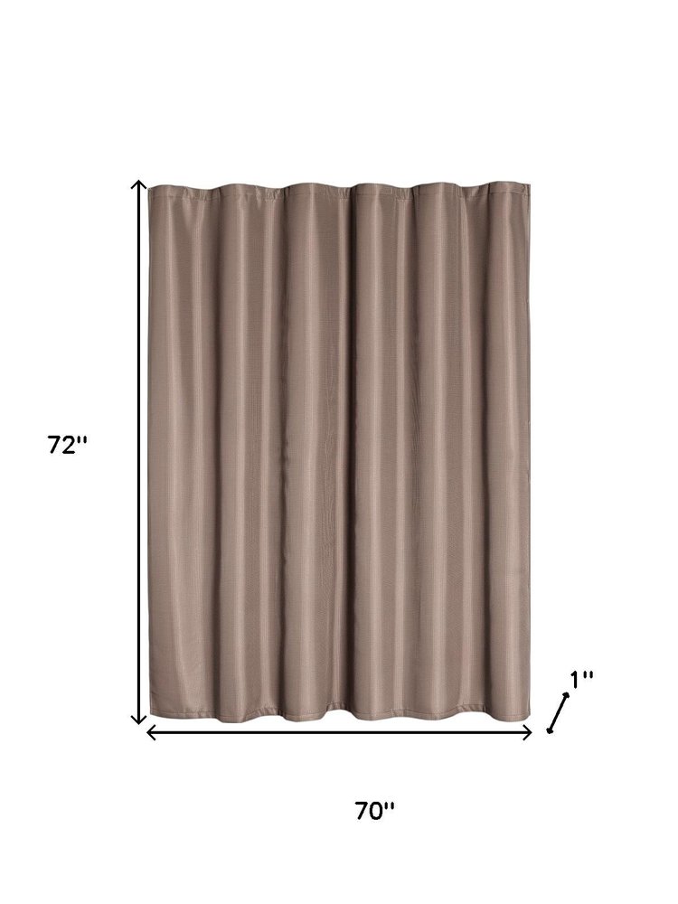 Luxurious Mocha Waffle Weave Shower Curtain
