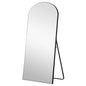 71" Black Arch Wood Frame Full Length Standing Mirror