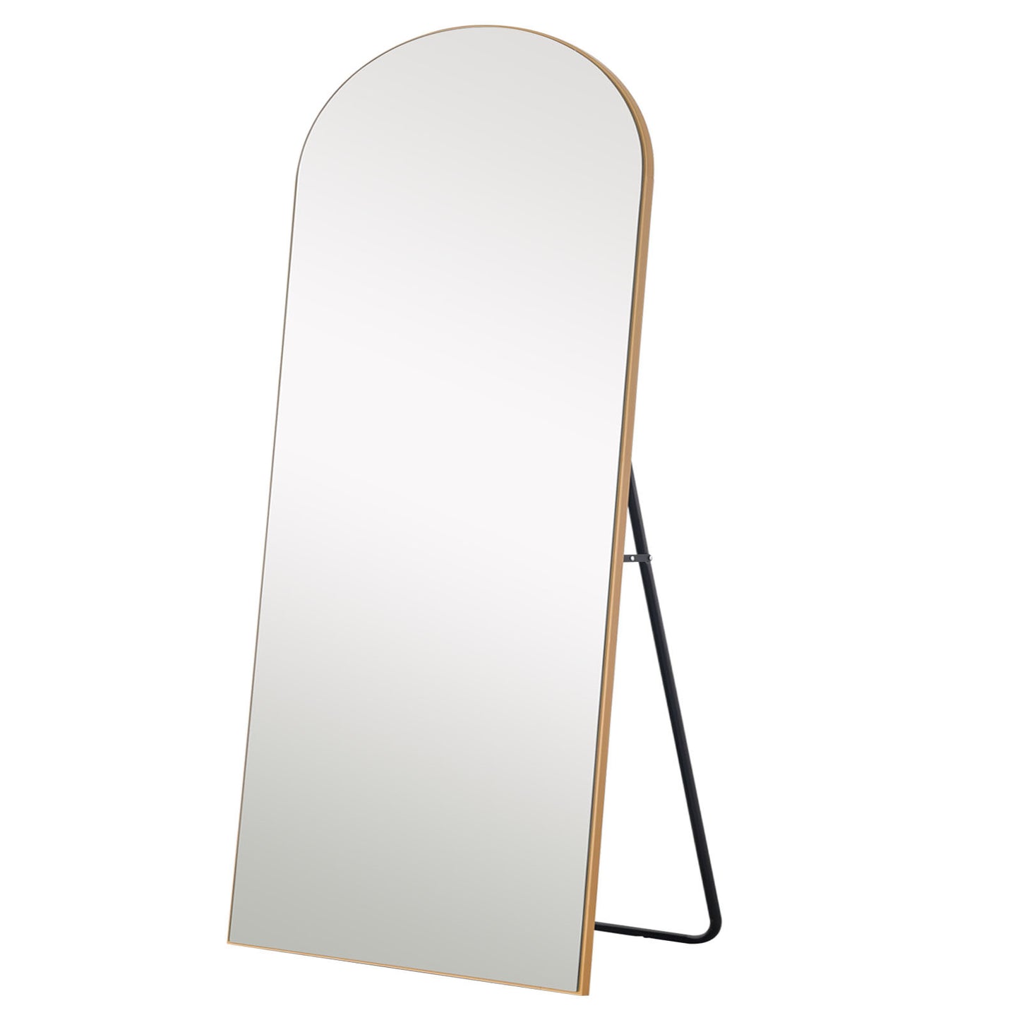 71" Gold Arch Wood Framed Full Length Standing Mirror