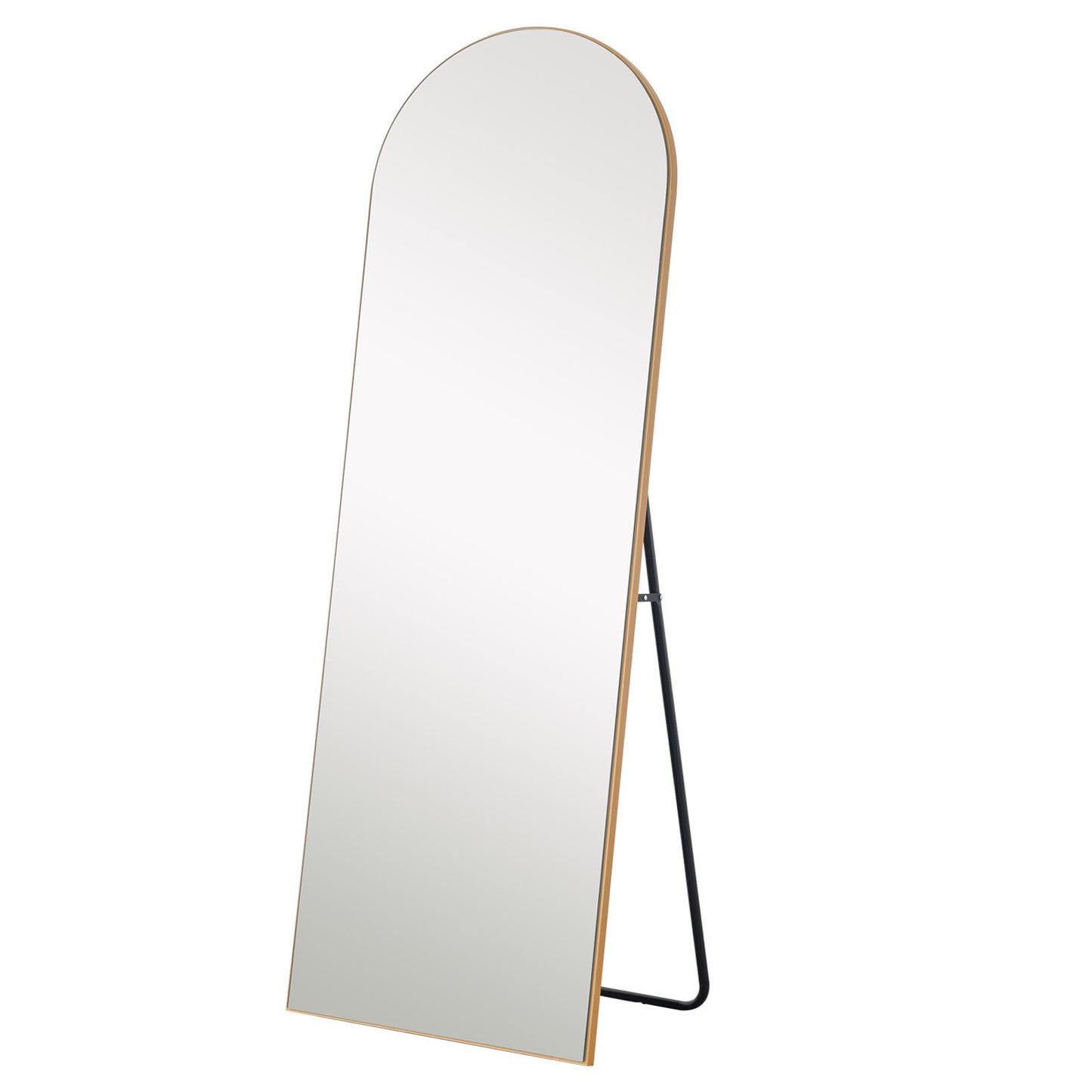 71" Gold Arch Wood Framed Full Length Standing Mirror