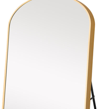 71" Gold Arch Metal Framed Freestanding Standing Mirror