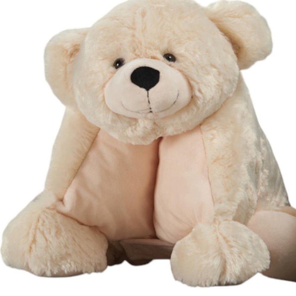 22" X 18" Ivory Bear Throw Pillow