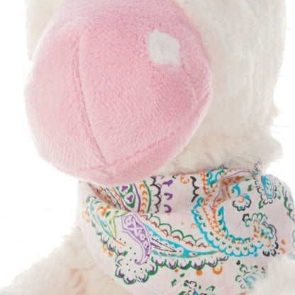 17" X 7" Ivory Unicorn Fabric Throw Pillow with Texture