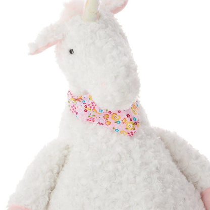 22" X 26" Ivory Unicorn Throw Pillow