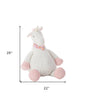 22" X 26" Ivory Unicorn Throw Pillow