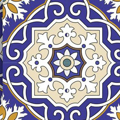 7" x 7" Blue And White Peel And Stick Removable Tiles
