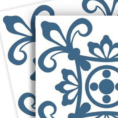 7" x 7" Teal Blue Peel And Stick Removable Tiles