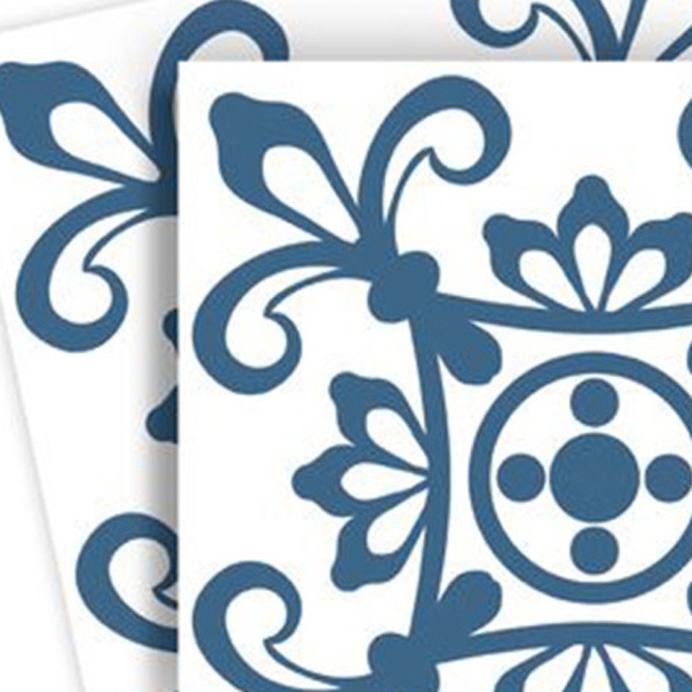 7" x 7" Teal Blue Peel And Stick Removable Tiles