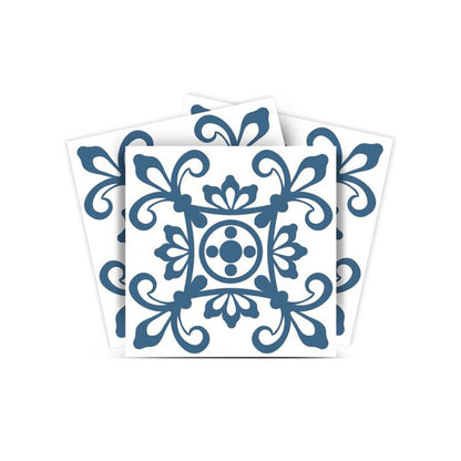 7" x 7" Teal Blue Peel And Stick Removable Tiles