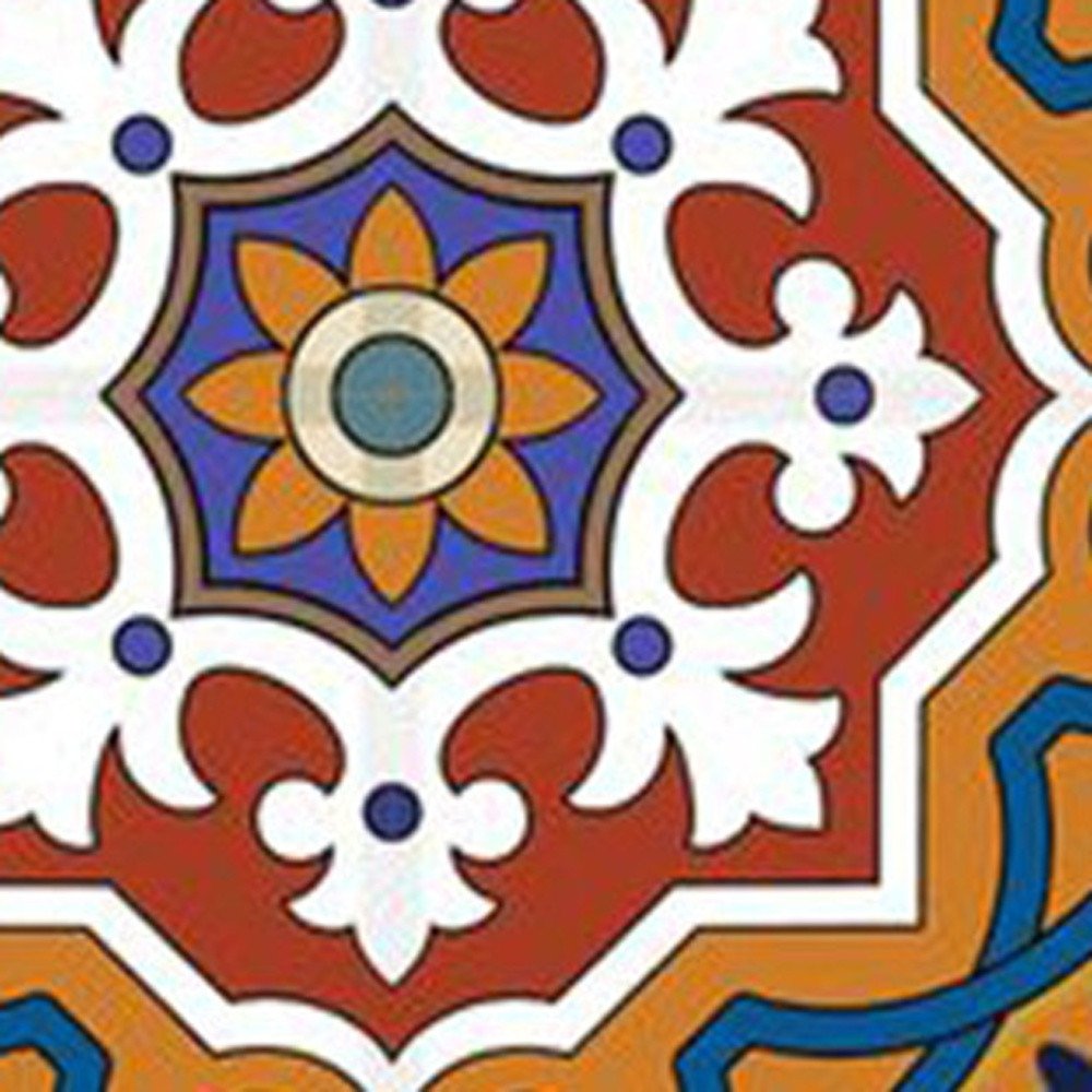 7" x 7" Blue And Red Peel And Stick Removable Tiles