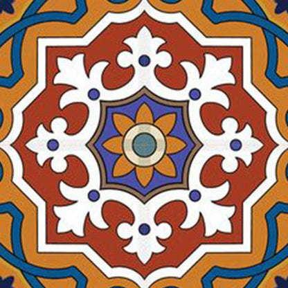 7" x 7" Blue And Red Peel And Stick Removable Tiles