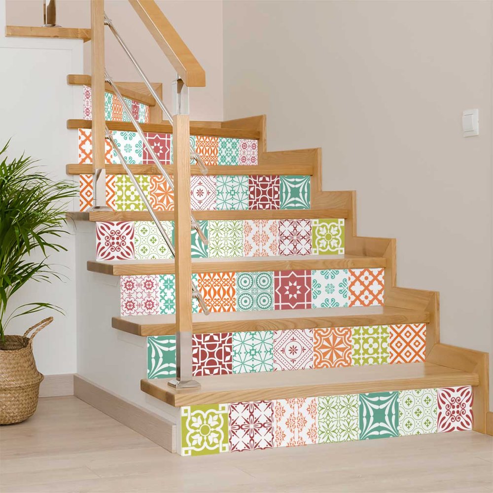 7" x 7" Mint Green Peel And Stick Removable Tiles