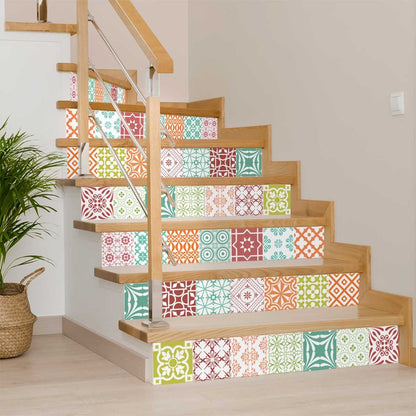 7" x 7" Mint Green Peel And Stick Removable Tiles