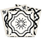 4" X 4" Black and White Multi Peel and Stick Removable Tiles