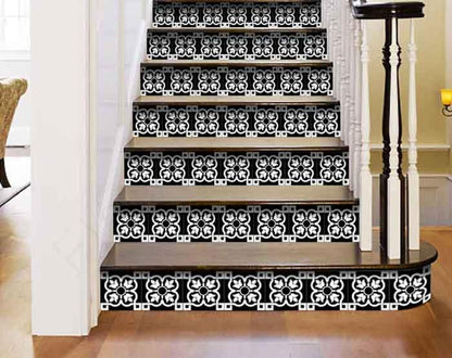 5" x 5" Black And White Peel And Stick Removable Tiles