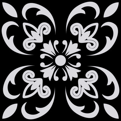 5" X 5" Black White and Gray Mosaic Peel and Stick Tiles