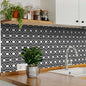 4" X 4" Black and White Floral Peel and Stick Removable Tiles