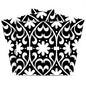4" X 4" Black and White Floral Peel and Stick Removable Tiles
