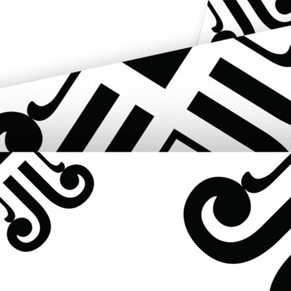 4" X 4" Black and White Daisy Peel and Stick Removable Tiles
