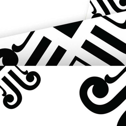4" X 4" Black and White Daisy Peel and Stick Removable Tiles