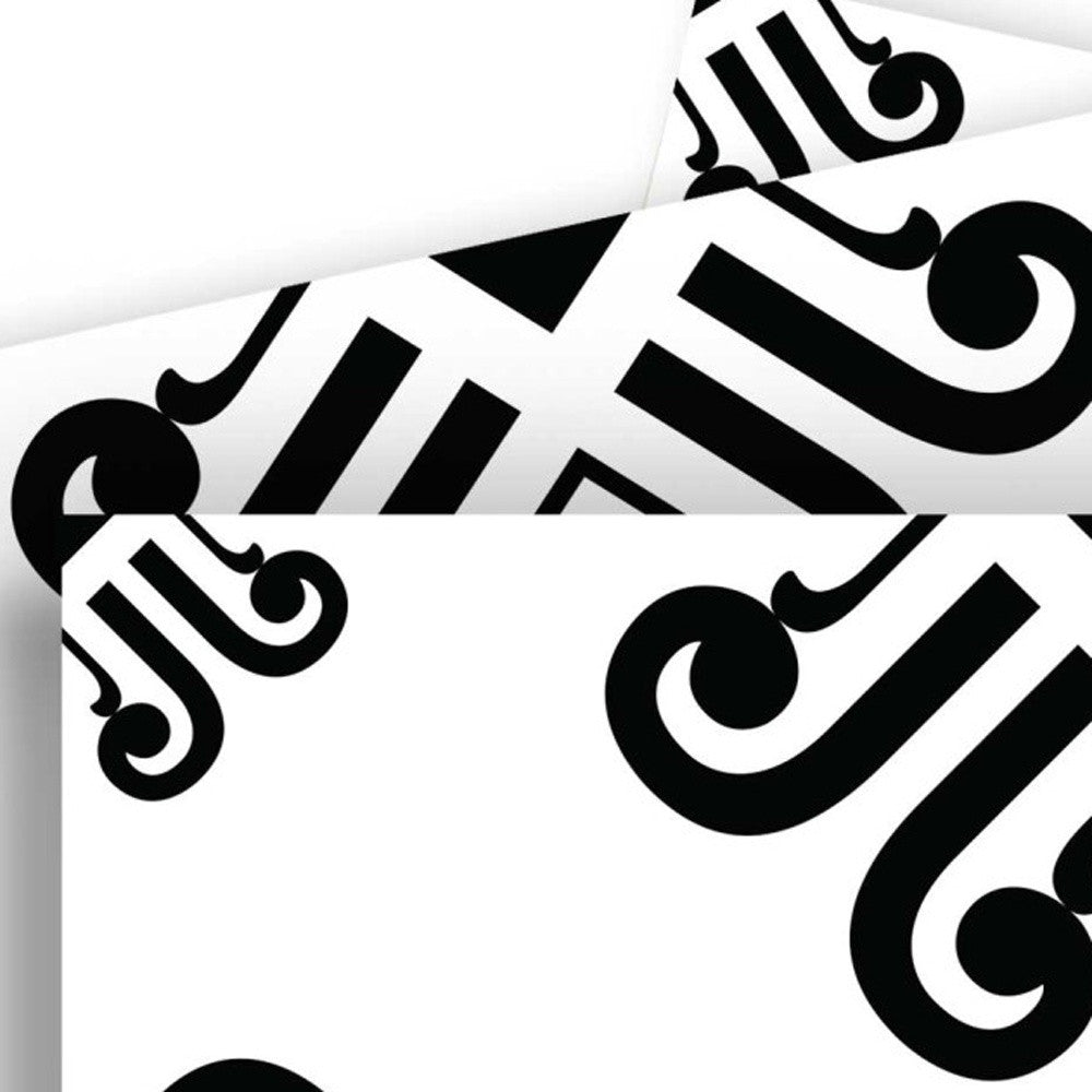 4" X 4" Black and White Daisy Peel and Stick Removable Tiles