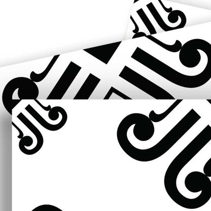 4" X 4" Black and White Daisy Peel and Stick Removable Tiles