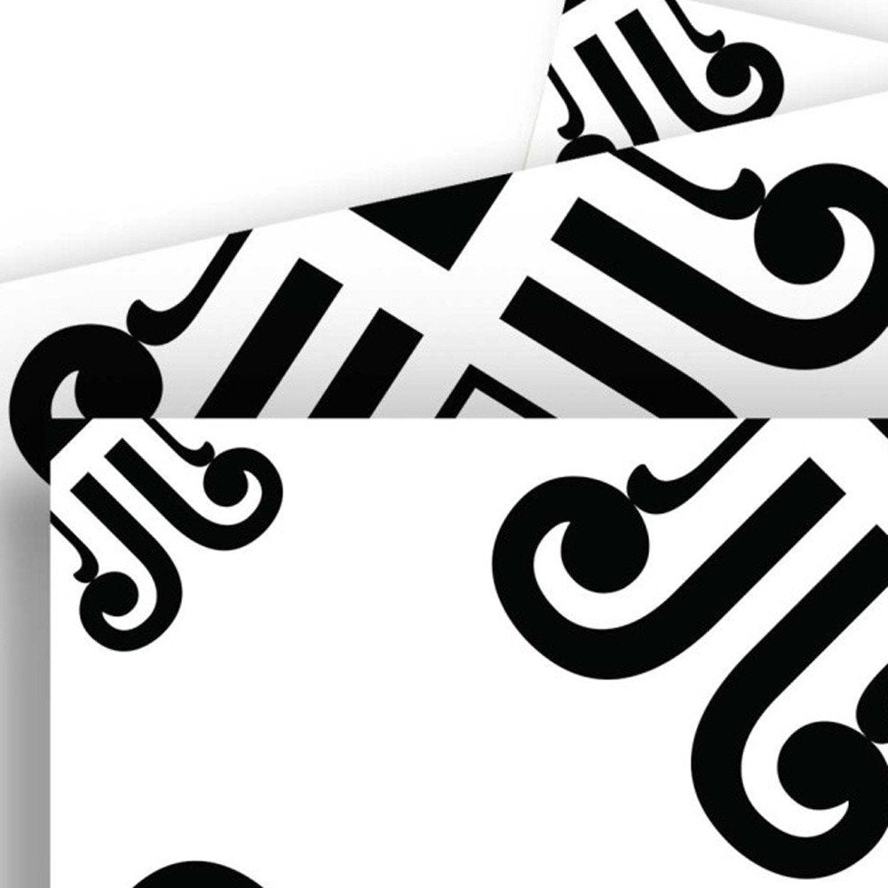4" X 4" Black and White Daisy Peel and Stick Removable Tiles