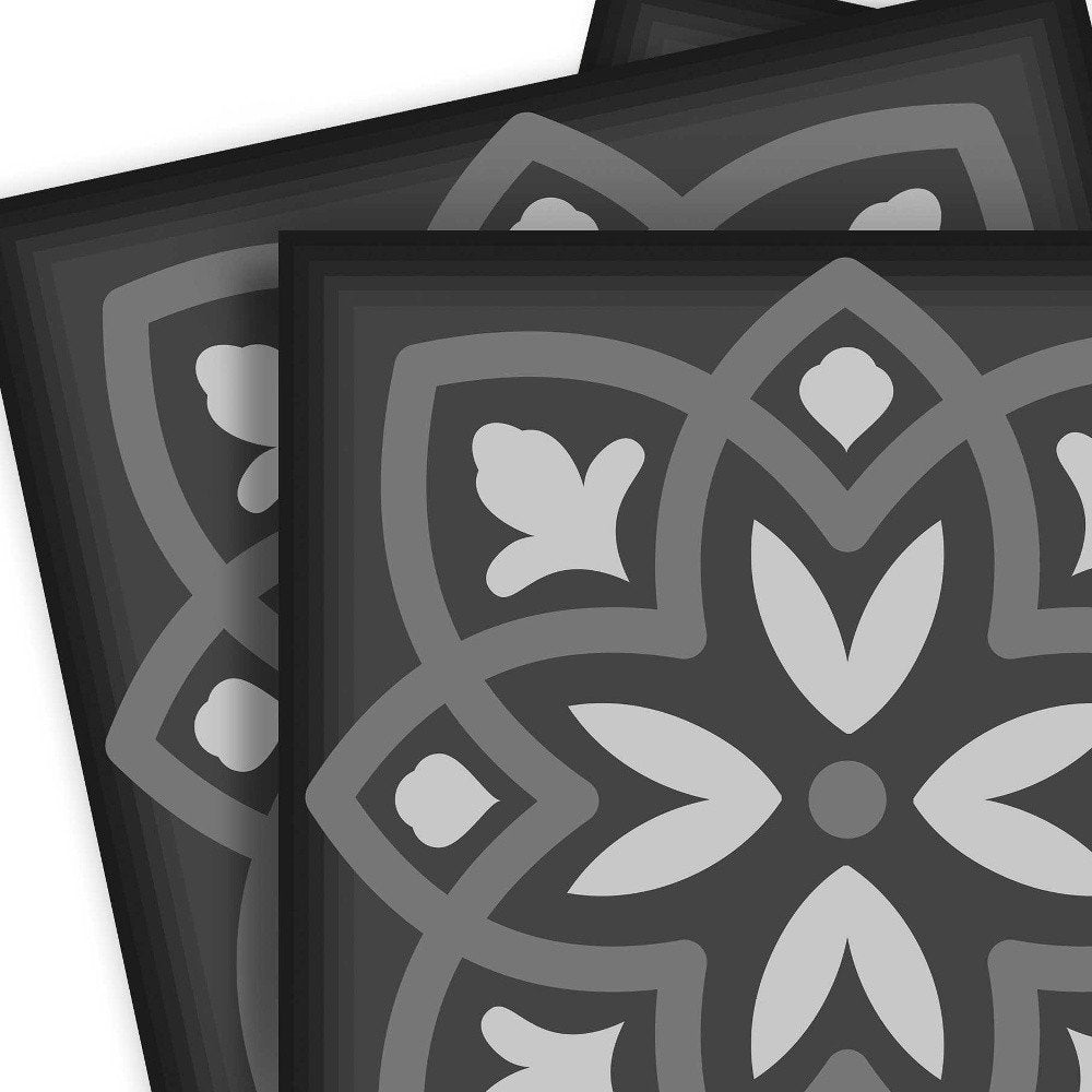 7" x 7" Gray Peel And Stick Removable Tiles
