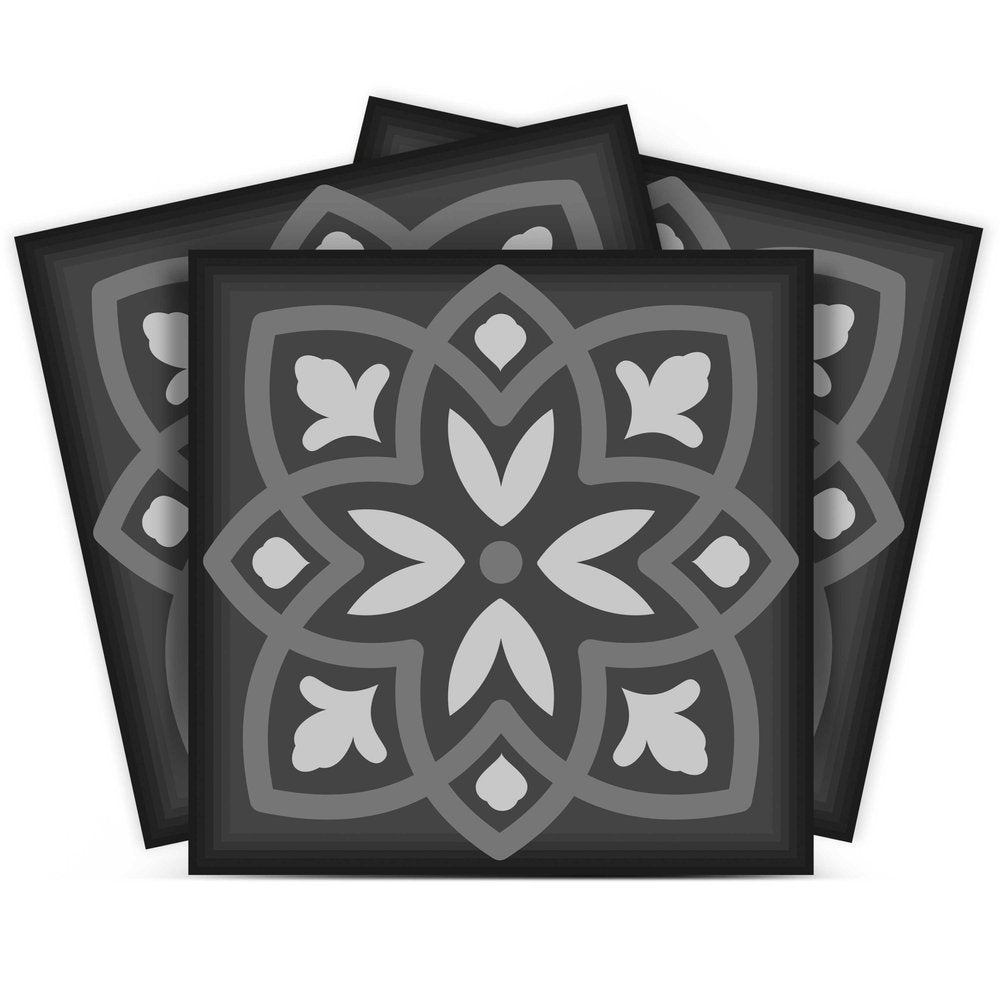 7" x 7" Gray Peel And Stick Removable Tiles