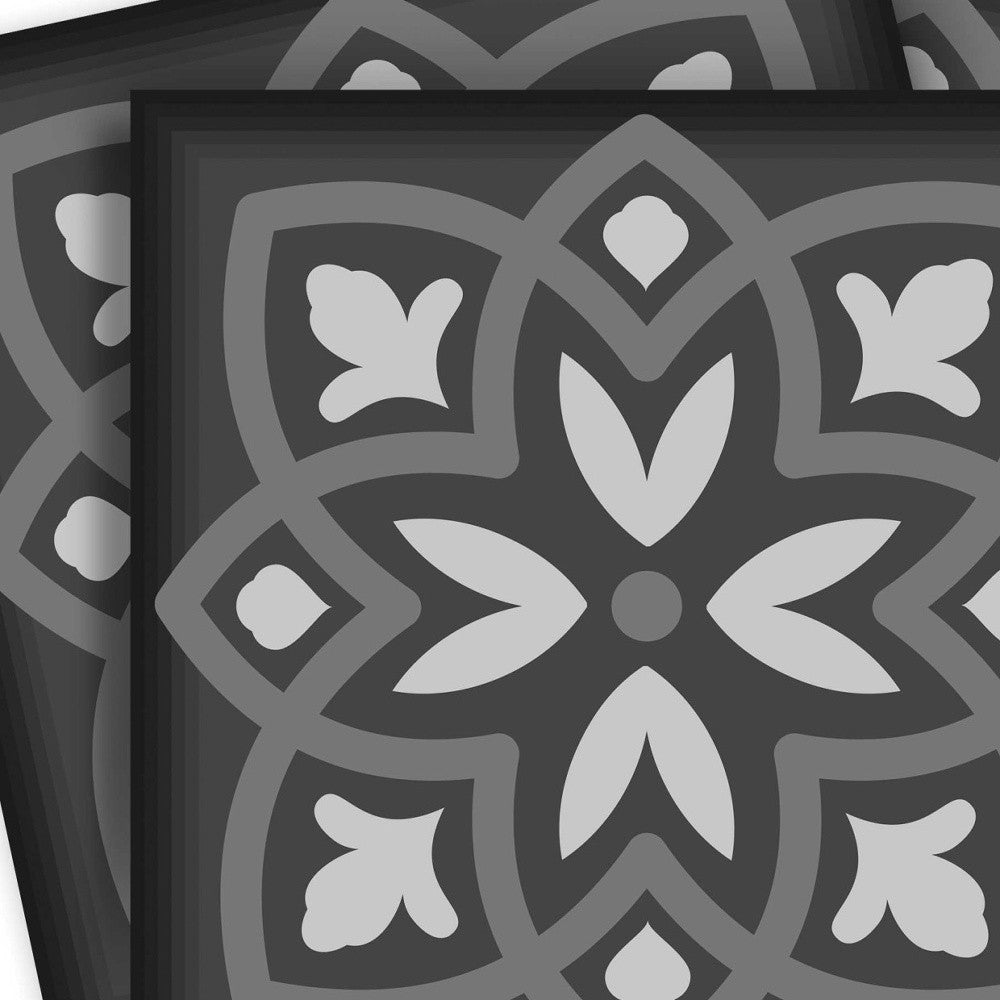 4" X 4" Gray and White Multi Peel and Stick Removable Tiles