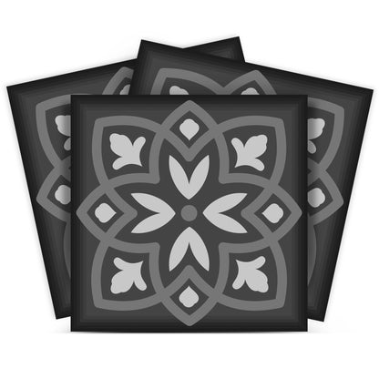 4" X 4" Gray and White Multi Peel and Stick Removable Tiles