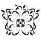 4" X 4" Black and White Delia Peel and Stick Removable Tiles