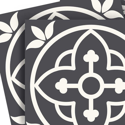 7" x 7" Gray And White Vinyl Peel And Stick Removable Tiles