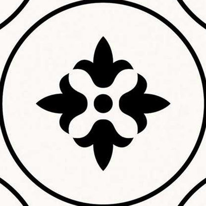 7" x 7" Black And White Peel And Stick Removable Tiles