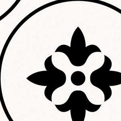 5" X 5" Black and White Rosa Peel and Stick Removable Tiles